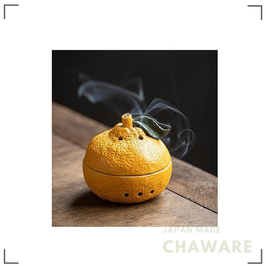 Nobuwile Ceramic Lidded Incense Burner with Fire‑Resistant Cotton Pad — Round Holder for Sticks, Cones & Aromatherapy, E