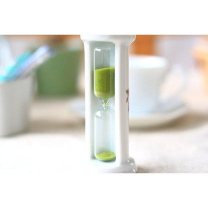 cerapockke Cute Ceramic 3-Minute Hourglass Tea Timer - Bouquet Rose Seto-Yaki Japan Gift & Souvenir
