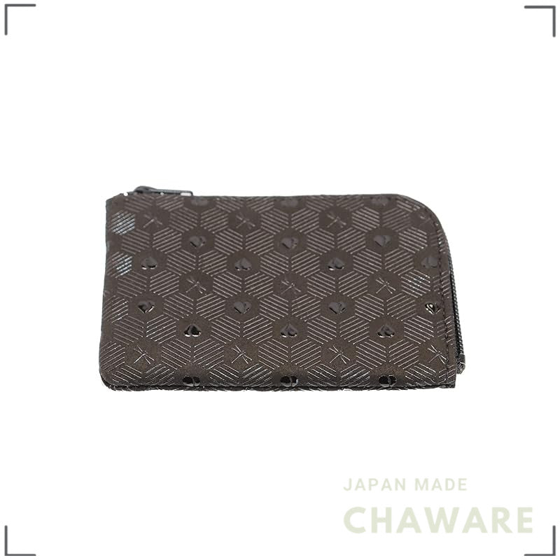 Momohana Inden-ya Uehara Yushichi Koshu Coin Purse, Black, Genuine Deerskin, Made in Japan, Unisex