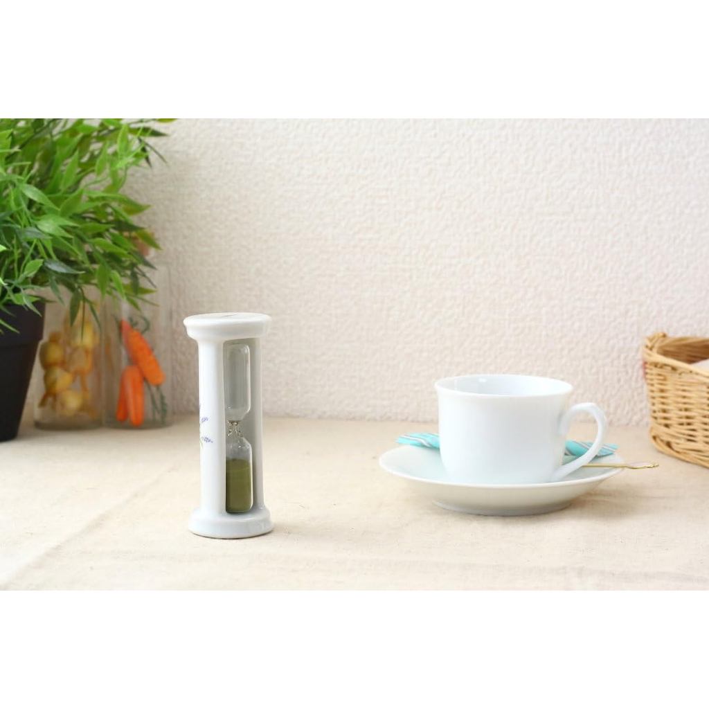 cerapockke Ceramic 3-Minute Lavender Hourglass Tea Timer - Seto-Yaki Japan-Made Floral Souvenir