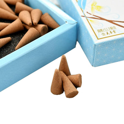 Tennendo Japanese Vanilla Incense Cones 12g - Japan-first Kurume Vanilla Relaxing Gift Japan-made