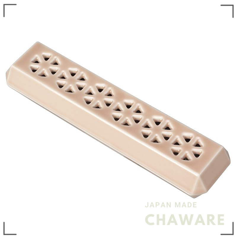Sunmany Arita Porcelain Incense Holder Yamato Pink - Japanese Compact Tray for Incense