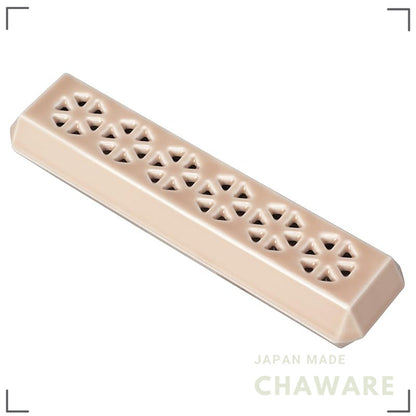 Sunmany Arita Porcelain Incense Holder Yamato Pink - Japanese Compact Tray for Incense