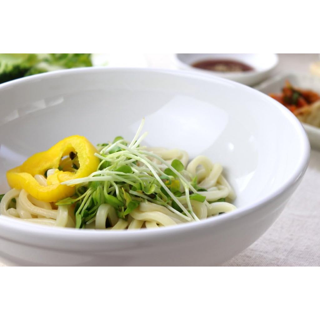 Cerapockke Large 21cm White Mino Ware Udon Bowl - Made in Japan Ceramic Tableware Porcelain