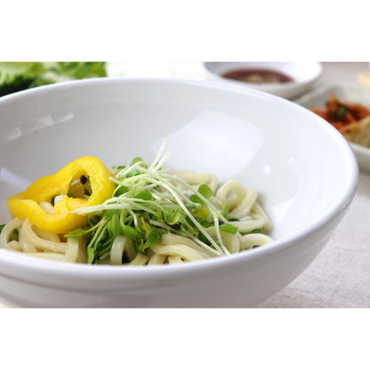 Cerapockke Large 21cm White Mino Ware Udon Bowl - Made in Japan Ceramic Tableware Porcelain