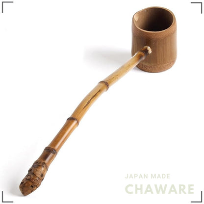 Yoseka Bamboo Tea Ladle for Japanese Tea Ceremony, Matcha Tea Utensil, Handmade Hishaku Scoop