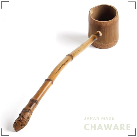 Yoseka Bamboo Tea Ladle for Japanese Tea Ceremony, Matcha Tea Utensil, Handmade Hishaku Scoop