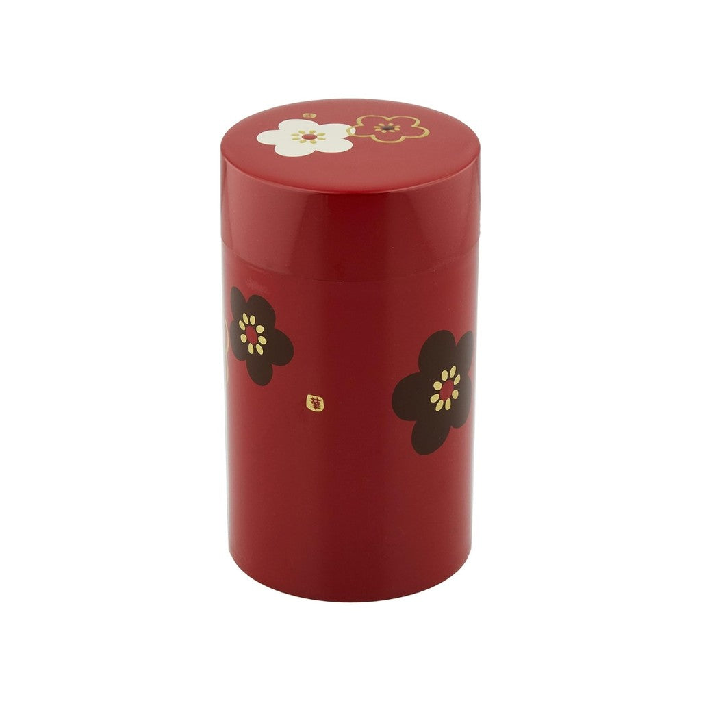 Tatsumiya Tea Canister - Keyaki Wood Grain - Size: Approx. φ9 cm x H9.5 cm - Model 04248