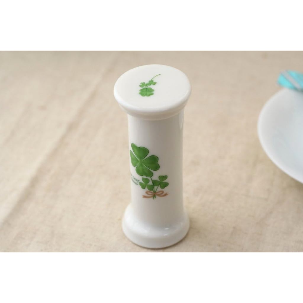 Cerapockke Ceramic 3-Minute Hourglass Seto Ware (Made in Japan) Four-Leaf Clover Tea Timer