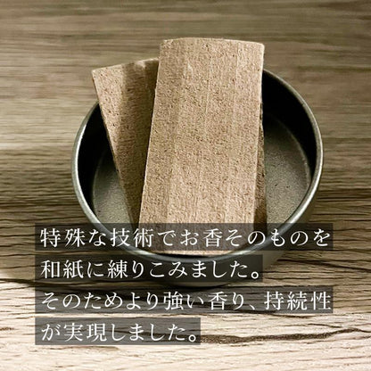 Japanese Washi Paper Essential Incense - Strong Rose & Geranium Aroma, 30 Uses, Made in Japan