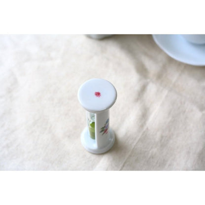 cerapockke Cute Ceramic 3-Minute Hourglass Tea Timer - Bouquet Rose Seto-Yaki Japan Gift & Souvenir