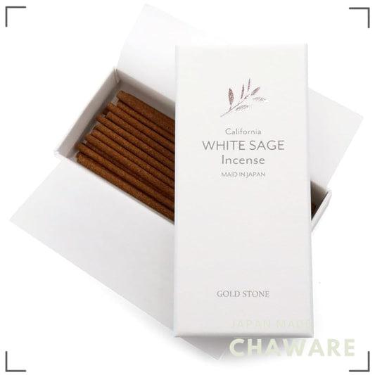 White Sage Smudging Incense Sticks 30-Pack – 100% Natural Japanese-Made Starter Kit with Incense Holder