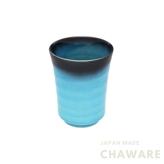 Minoyaki Higashiyama Kiln "Turquoise Blue" Tea Cup, Capacity approximately 190ml, Dimensions approximately 7cm in diameter × 9.5cm in height, Stylish Japanese Tableware, Made in Japan, 551-0062.