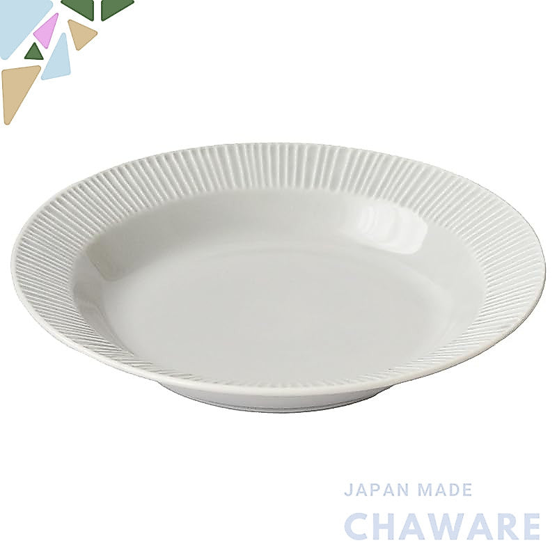 Aito Seisakusho Sogi 21cm Mino-yaki Curry & Pasta Plate Gray, Microwave & Dishwasher Safe, Japan