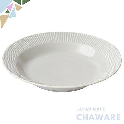 Aito Seisakusho Sogi 21cm Mino-yaki Curry & Pasta Plate Gray, Microwave & Dishwasher Safe, Japan