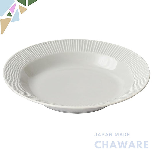 Aito Seisakusho Sogi 21cm Mino-yaki Curry & Pasta Plate Gray, Microwave & Dishwasher Safe, Japan
