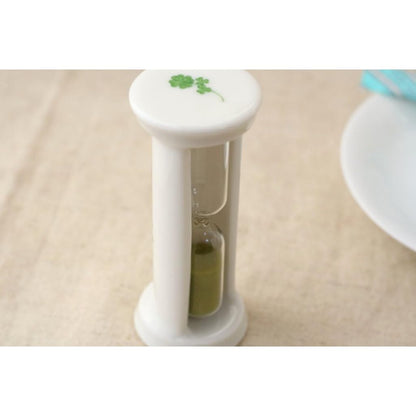 Cerapockke Ceramic 3-Minute Hourglass Seto Ware (Made in Japan) Four-Leaf Clover Tea Timer