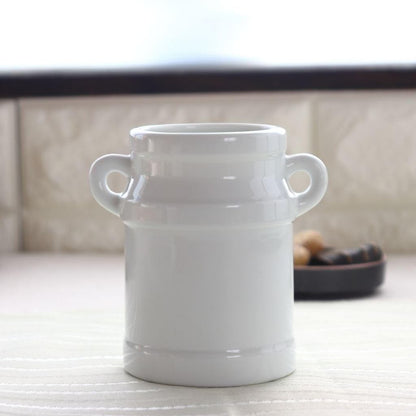 Cerapockke White Garden Seto Ware Ceramic Spoon Container - Made in JP Teaspoon & Chopstick Holder
