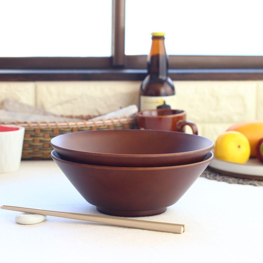 Cerapockke 21cm Japanese Mino/Seto Resin Ramen Donburi Noodle Bowl for Udon Soba Somen