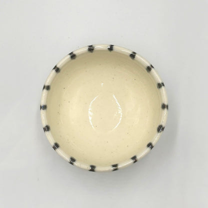 【made in japan】
Ale-net 10x6.7cm Ceramic Tea Bowl with Blue and White Stripes, Matcha Bowl, Cafe Bowl, Made in Japan, Mino Ware, Perfect for Tea Time and Serving Snacks.