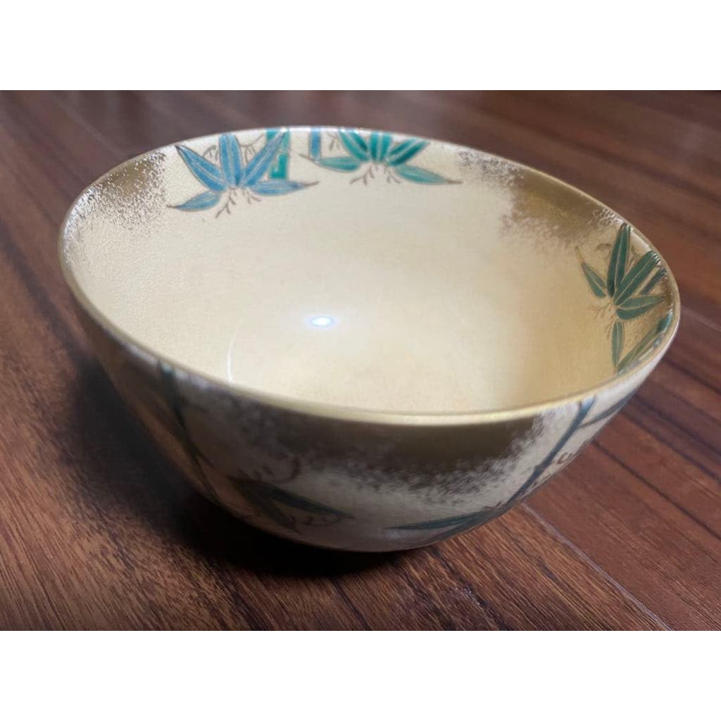 Kyo-yaki Kiyomizu-yaki Ninsei Bamboo Matcha Bowl Japanese Tea Ceremony Chawan Made in Japan