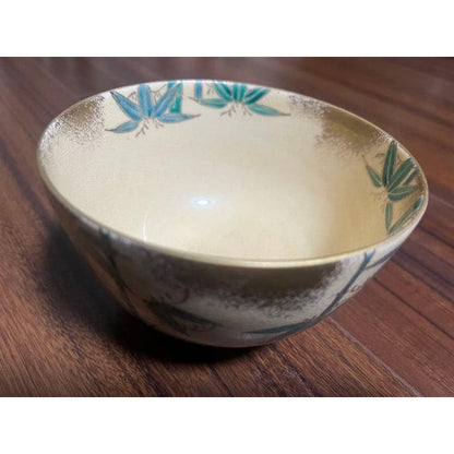 Kyo-yaki Kiyomizu-yaki Ninsei Bamboo Matcha Bowl Japanese Tea Ceremony Chawan Made in Japan