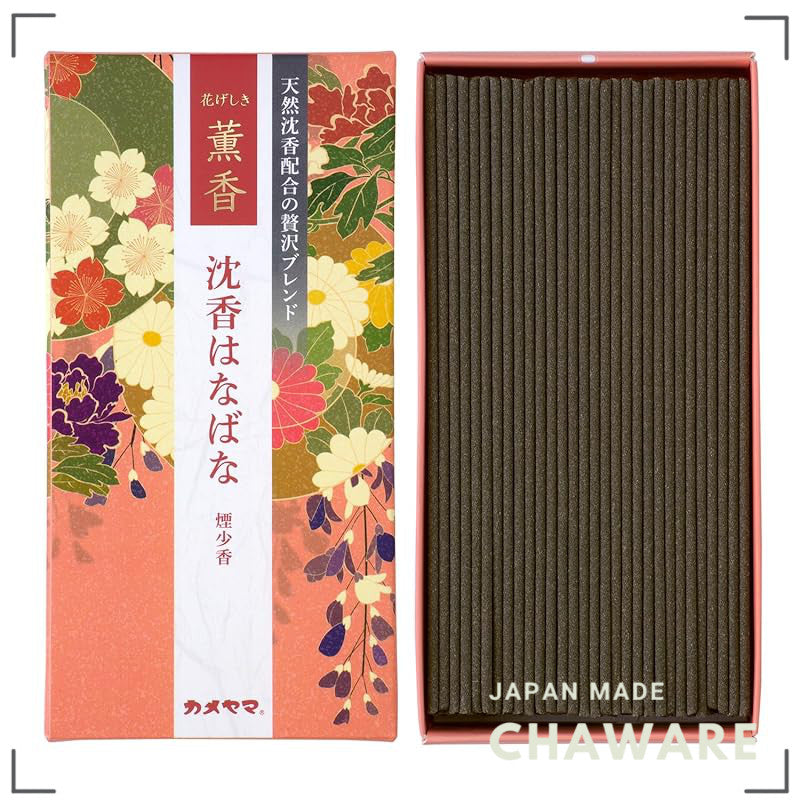 Kameyama Hanageshiki Low-Smoke Incense Sticks – Sandalwood, Agarwood & Floral Scents