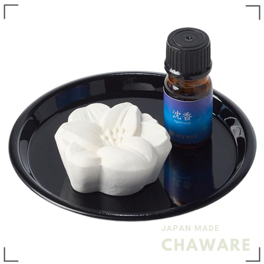 Hanaokuri Hana Kaoru Aroma Incense & Stone Set - Kutani, Agarwood Scent, Flameless Memorial Gift