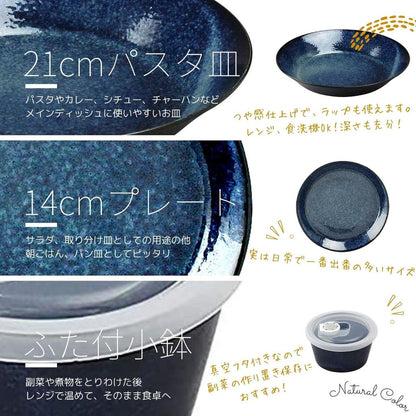 Aito Seisakusho "Natural Color" 6-Piece Mino Ware Dinnerware Set for One – Dishwasher & Microwave Safe, Made in Japan