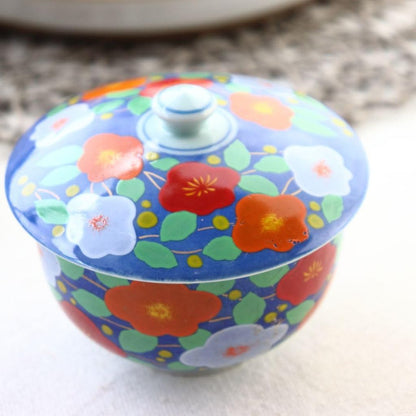 cerapockke Arita-yaki Lidded Yunomi Tea Cup 'Shuka' Made in Japan - Traditional Mino/Seto