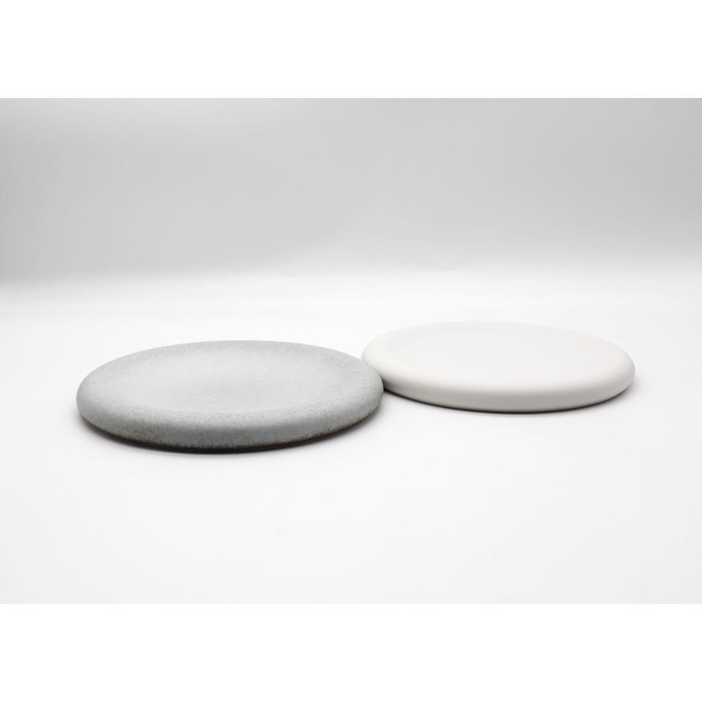 Mino Ware Crater Large Dinner & Pasta Plate, 26cm Gray – Made in Japan