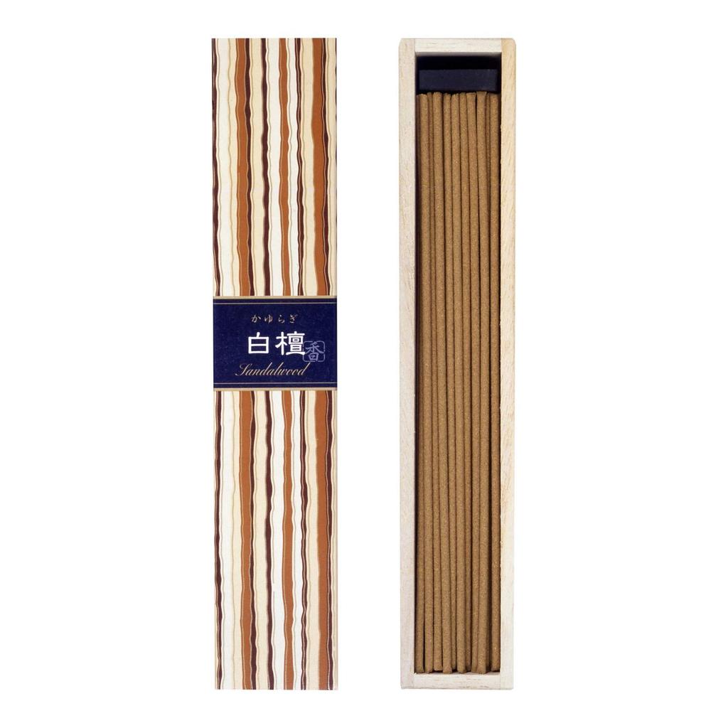 Nippon Kodo Kayuragi Sandalwood Incense with Holder, White, Single Item, 40 pieces (x 1)