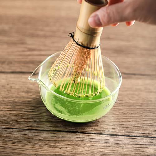 Clear Heat-Resistant Glass Matcha Tea Bowl, 11.5cm Wide x 6.2cm High, Tea Ceremony Practice