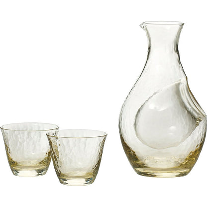 Toyo Sasaki Glass Japanese Sake Glass Collection Takasegawa Amber Cold Sake Set G604-M72