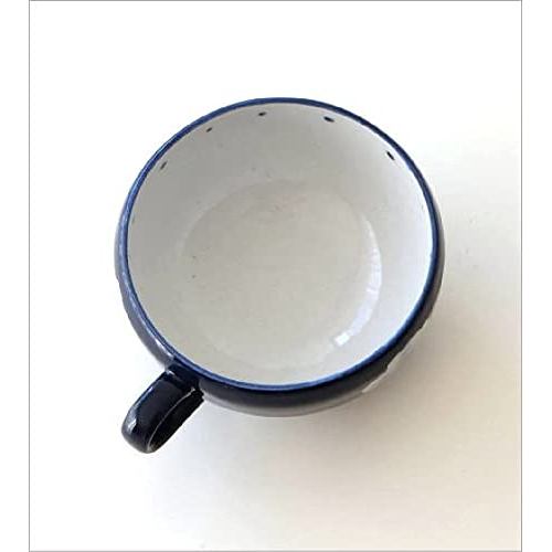 RURI Indigo Floral Seto-yaki Soup Cup - Made in Japan Ceramic Soup Mug/Bowl, Cute Wa-Modern

(91 characters)