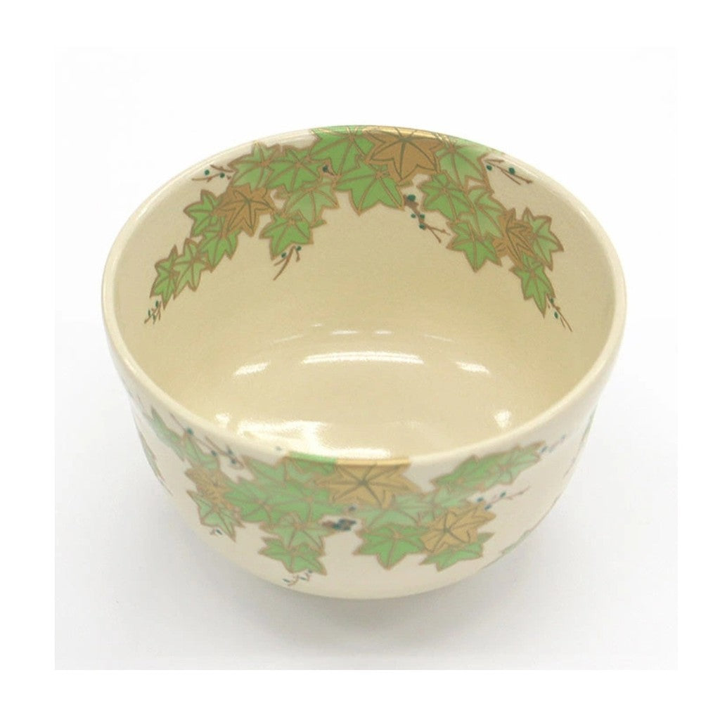 【made in japan】
Miyachi Eikou Matcha Bowl in White - Size: Diameter 12.4cm x Height 7.8cm, Featuring Kinsei Blue Maple Design, Comes in a Decorative Gift Box. Perfect for Tea Ceremonies!