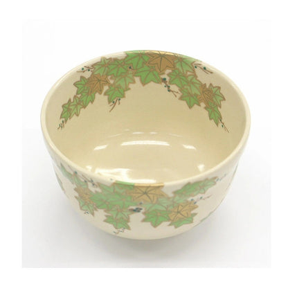 【made in japan】
Miyachi Eikou Matcha Bowl in White - Size: Diameter 12.4cm x Height 7.8cm, Featuring Kinsei Blue Maple Design, Comes in a Decorative Gift Box. Perfect for Tea Ceremonies!