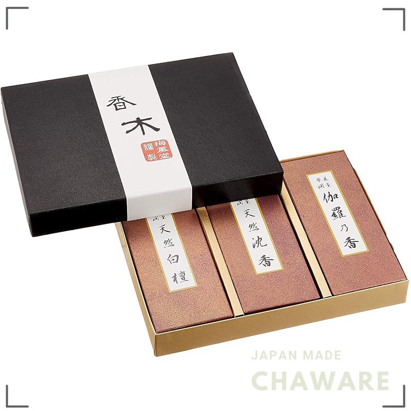 Baikundo Bikun Hojun Incense Sticks - Sandalwood & Agarwood, Awaji-made Lotus Noshi Gift