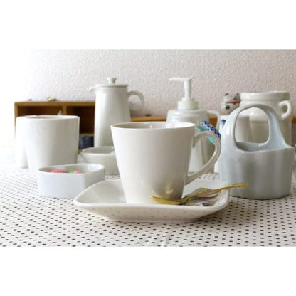 cerapockke CPhome 170ml Japanese Seto Ware Coffee Cup & Saucer - Warm Cream New Bone China, Cafe Use