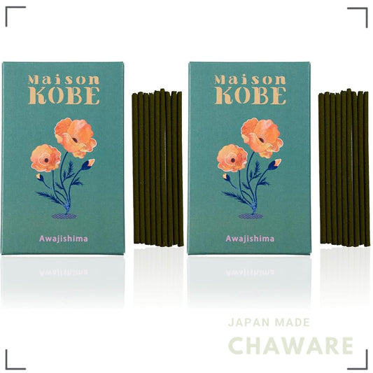 Maison KOBE Artisan Incense Sticks – French Perfume Ingredients × Awaji Island Craftsmanship, 30‑Pack, Made in Japan