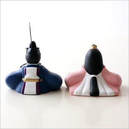 Seto Ceramic Hina Display - Elegant Imperial Couple Figurine for Hinamatsuri Made in Japan
