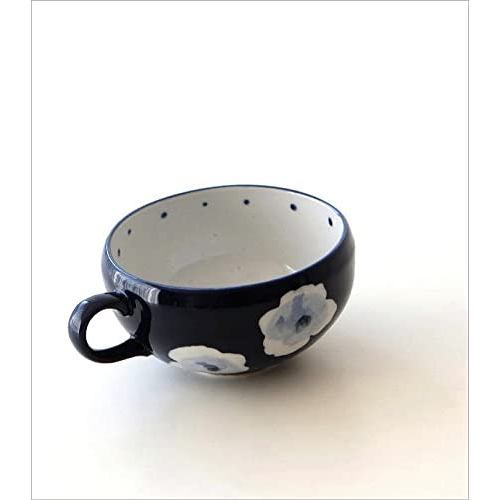 RURI Indigo Floral Seto-yaki Soup Cup - Made in Japan Ceramic Soup Mug/Bowl, Cute Wa-Modern

(91 characters)