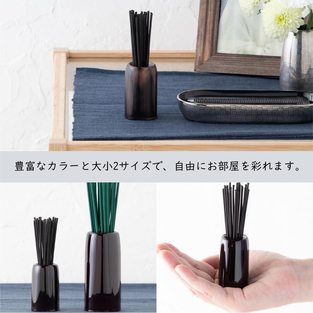 Sunmany Authentic Small Made in Japan Lacquer Incense Holder 4.0x8.5cm Compact Buddhist Altar Stand