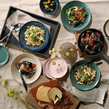 Aito Seisakusho "Natural Color" 6-Piece Mino Ware Dinnerware Set for One – Dishwasher & Microwave Safe, Made in Japan