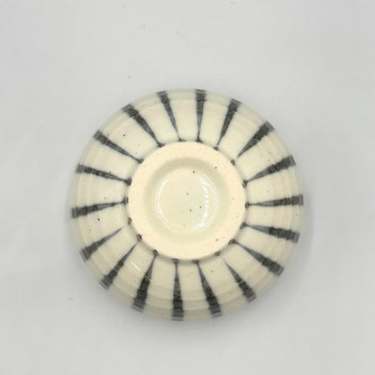 【made in japan】
Ale-net 10x6.7cm Ceramic Tea Bowl with Blue and White Stripes, Matcha Bowl, Cafe Bowl, Made in Japan, Mino Ware, Perfect for Tea Time and Serving Snacks.