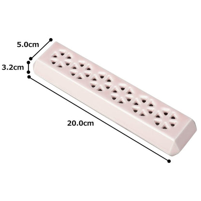 Sunmany Arita Porcelain Flat Incense Tray - Made in Japan, Compact Light Pink, Easy-Clean Holder