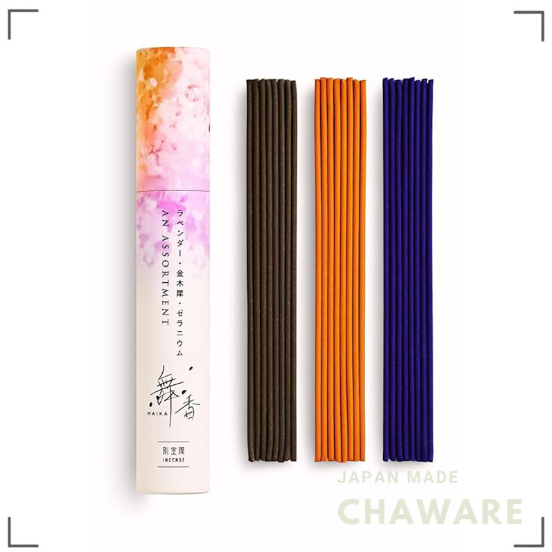 Maika Handcrafted Japanese Incense Sticks — Geranium, Lavender & Osmanthus Scents, Natural Aromatherapy (Various Sizes)