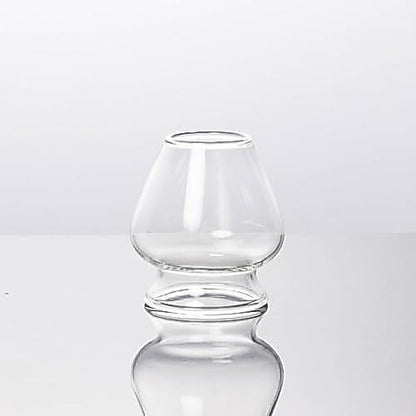 Minimood Matcha Whisk Holder, Clear/Pink Glass, 6.6x4.2x6cm, Japanese Tea Ceremony Accessory