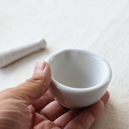 cerapockke 40ml Ceramic Mortar & Pestle - Japan Mino/Seto for DIY Cosmetics, Aroma & Herb Grinding