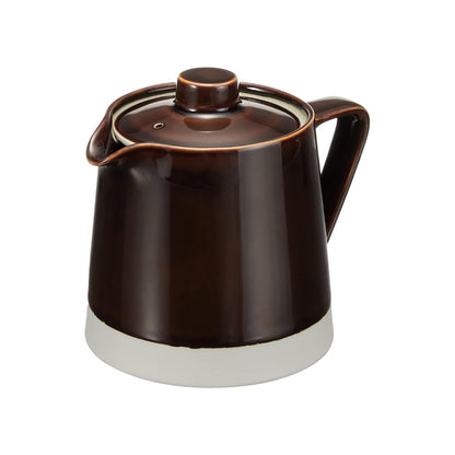 "Hasami Porcelain 'Essence' Teapot Set with Stainless Steel Infuser - 500ml, Assorted Colors (Yellow, Blue, Brown) - Stylish Japanese Tea Pot for Loose Leaf Tea"